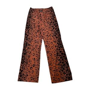 Maeve Leopard Print Cropped Pants - Brown and Black
